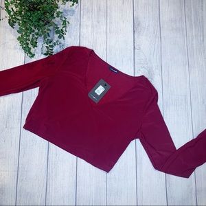 NWT FN Louise V Neck Top